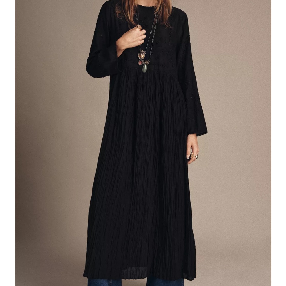 NWT Zara black embroidered maxi dress - Picture 3 of 6